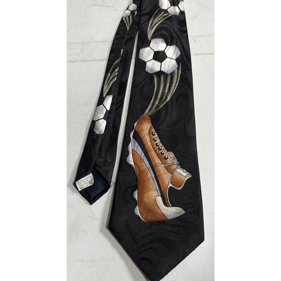 Men’s Fratello Soccer Ball Cleat Black Tie One Size Polyester - Picture 1 of 3